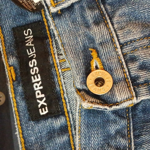 Guc Express Classic Blue Denim Jeans Distressed Size 11/12 - Picture 3 of 6